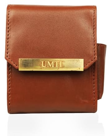 Leder Zigarettenhülle Zigarettenetui (15A) Zigarettentasche Zigarettenbox Cognac