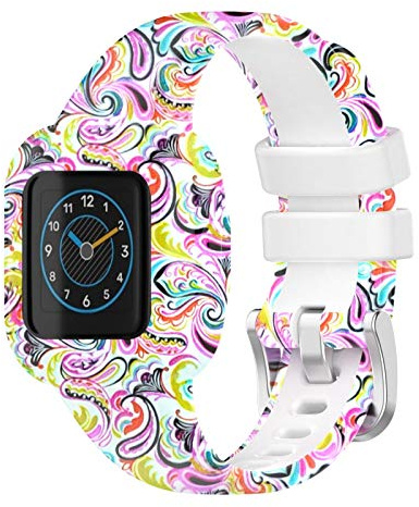 Uhrenarmband kompatibel mit Garmin Fit JR3 Vivofit JR 3, Smartwatch-Silikon-Ersatzarmband, weiches Silikonarmband, gemustertes Armband für Kinder