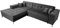 Ecksofa mit Schlaffunktion VELAR L-Form, Sofa Couch mit Bettkasten, 3-Sitzer Eckcouch, Schlafsofa für Wohnzimmer, Big Sofa Couch mit Schlaffunktion (Dunkelgrau, Ottomane Links)