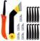 Bubuny Grout Removal Repair Tool 17 Pcs, Grout Scraping Rake Tool Includes Grout Rake, Tile Grout Hand Saw Angled for Tile Cleaning with Hook, Grout Remover Tool for House Tile Floor Cleaning Repair