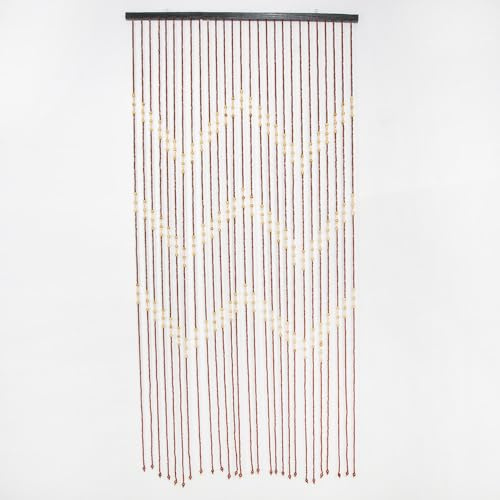 CHZIMADE 27Lines Bamboo Wooden Beaded Door Curtain String Door Decorate Room Ktichen 175x90CM