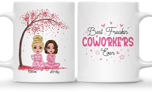 Taza personalizada (3 mujeres) Besties Forever Best Friends Forever, regalo personalizado para mejor amiga, regalo personalizado para mejor amiga, regalo de larga distancia, taza de café para mejores