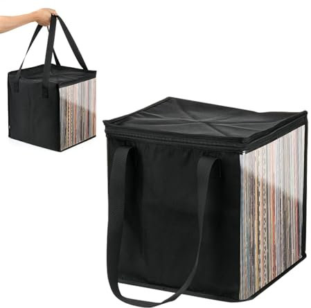 Vinyl Record Storage Box - LP Dust Record Storage Case, Folding Record Storage Ports | Improved Storage: Use Our Box