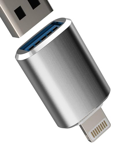 Adaptateur Lightning vers USB pour iPhone 14 13 12 11 Pro Max pour Apple Câble OTG Connexion Clavier Souris Connecteur Numérique Appareil Photo USB-A Lecteur Carte pour iPad Adapter Lighting Jack