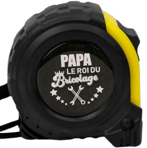 ERNESTINE - Mètre ruban je t'aime papa - cadeau fête des pères et fête des grands pères - cadeau papa accessoire homme - mètre pliant personnalisable famille - cadeau homme anniversaire Noël naissance