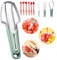 Cortador de Frutas 3 en 1, Cortador de Sandía 3 en 1 de Acero Inoxidable, Cuchillo de Tenedor para Sandía, con 6 Tenedores, para Casa, Fiesta, Camping