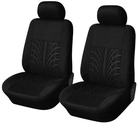 GUOLEIOO Autositzbezüge,für VW Caddy Maxi 2015-2023 2024 Komfortabel Sitzbezüge Auto,Leicht Reinigen Schonbezüge für Autositze,Auto Zubehör,Auto Schonbezug Autositz,2 Front Seats (Black)