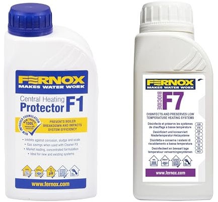 LavaTap – Fernox F1 & F7 Low Temperature Central Heating Inhibitor and Biocide – Radiator Protector, Rust Inhibitor, Sludge Control, Radiator Flush, Heat Protect, Central Heating Cleaner