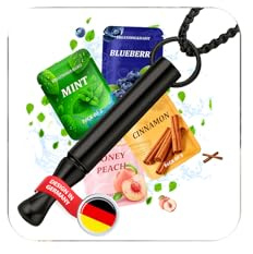 J.Fée 2.0 Rauchentwöhnung Hilfsmittel mit 10 Filter, Alternatives et aides sans nicotine - Atemtraining zur Entspannung & Stressabbau - Edelstahl Kette Atmung mit Luftwiderstand Weihnachtsgeschenke