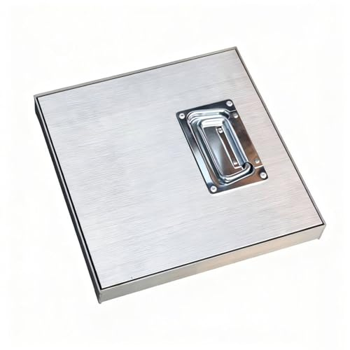 Schachtabdeckung 60x60, Kanaldeckel mit Griff, 90°-Klappdeckel, Geeignet für die Wartung von Wasserzählern oder Reparaturen in Wohngebieten(60cm/24in)