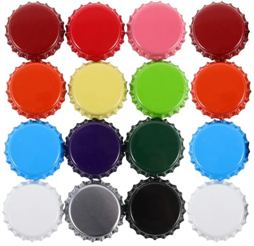 LALADEFIEE Lot de 60 Capsules de Bière en Fer Colorées Design Polyvalent pour Artisanat DIY et Décoration Murale et Fiabilité Assurée pour Projets Créatifs