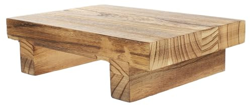 COMPUKAS Multifunktionaler Holzstuhl mit Robustem Verwindungssteifem Gestell 7 Zoll Höhe Geeignet als Hocker für Zuhause und Balkonpflanzenständer