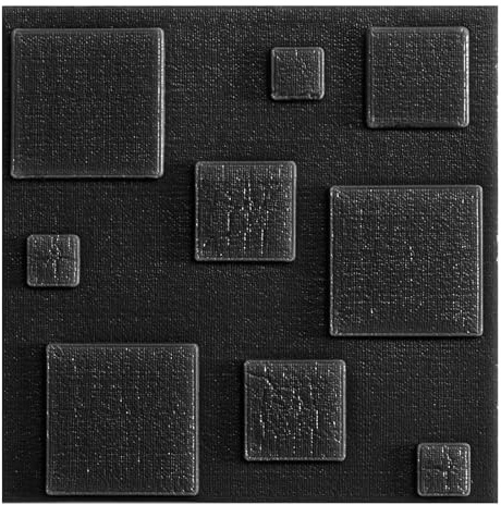3D Wandpaneele, 30 x 30 cm Blockdesign Wandverkleidung Paneele, Dekoren Deckenpaneele, Wanddeko Platten, Wandtattoos aus Polyethylen XPE, 8 mm Stärke (Schwarz)