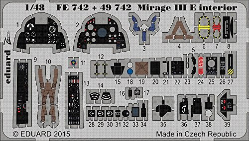 Eduard (EDPFE742 Photoetch (Zoom) 1:48 - Mirage IIIE Interior (Kinetic)