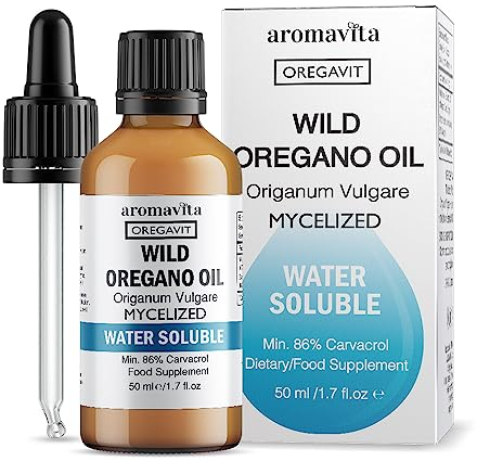 Water Soluble Wild Oregano Oil Organic Liquid Drops–Oil of Oregano for Digestive and Immune Support, Respiratory Health - Oregano Oil Drops for Mouth-for Healthy Gums and Sore Throats 1.7 fl.Oz/50ml