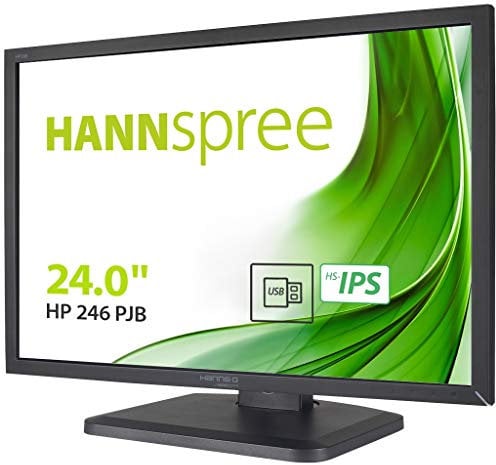 HANNspree HP246PJB 24-Inch Height Adjust DisplayPort HS-IPS Full HD Monitor, Matt Black
