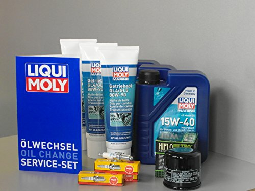 MotorFunSports Mercury 40 EFI 3 Zyl mit Öl und Zündkerze Getriebeöl Ölfilter Wartungsset