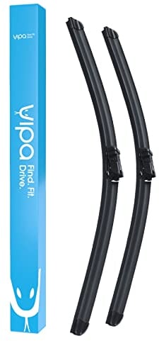 Vipa Car Parts Premium Wiper Blade Kit | Fits: FIAT 500 C Convertible (Sep 2009 Onwards) | All-Weather Performance | Durable, Streak-Free Windshield Wipers | Easy Installation