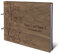 Hochzeit Gästebuch Nussbaum Holz Gravur individuell Holzcover mit 72 Blatt | 144 Naturpapier Innenseiten DIN A4 quer 302 x 215 mm - Liebesbaum