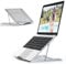 Jumkeet Laptop Stand,Foldable Portable Ventilated Desktop Laptop Holder,Universal Lightweight&Adjustable Ergonomic Tray Mount Compatible with iM(ac)/Laptop/Notebook Computer/Tablet (White)