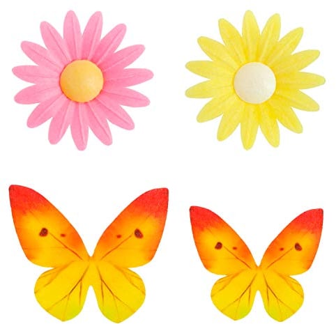 Dekora - Essbare Blüten aus Esspapier zur Tortendeko, Cupcakes oder jeden anderen Dessert|aus Reispapier|