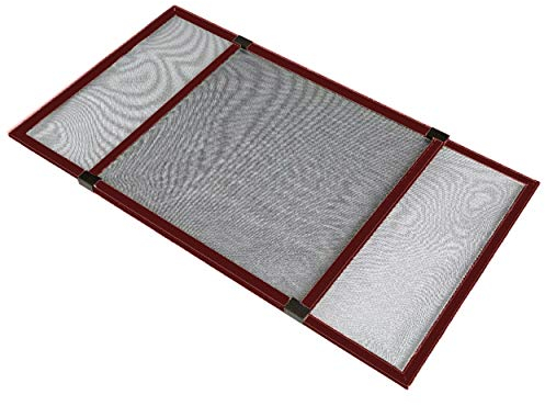 PALMAT – Pantalla Mosquitera Deslizable contra Moscas - Red Mosquitero Anti Insectos, Para Ventanas, Malla Con Guías para Persianas Enrollables, 75 x 50cm hasta 142cm (marrón)