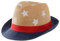 Magracy Chapeau de paille d'été pour enfants garçons Chapeau de protection solaire pour bébé Chapeau de plage Fedora, Bande rouge., 4-6 ans