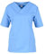 beb Basic Unisex Kasack Kurzarm Hellblau 65% Polyester 35% Baumwolle Damen Herren Größe M