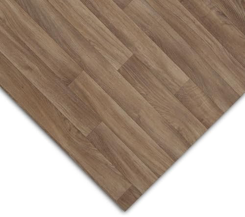 KARAT Revêtement de sol en vinyle effet bois - Carreaux de Sol en PVC - Antidérapant Imperméable - Pour Cuisine Salon Couloir Salle de bain - Sans phtalates,100x100 cm, CV Atlantic | Chêne Gold 609L