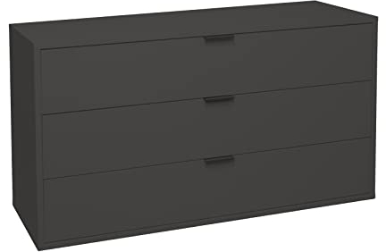 DEINE TANTE EMMA Bonnie/KO_03-119 Anthrazit matt Lack Schubladenkommode Kommode Sideboard ca. 119 x 67 x 45 cm