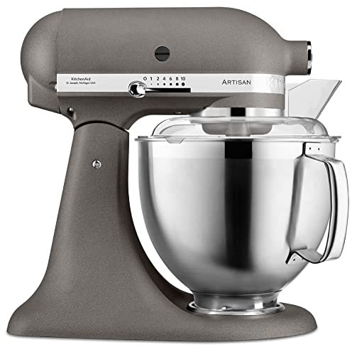 KitchenAid Küchenmaschine Artisan - P26 Starter Set 185er (GemüsAlt) - 5KSM185PSEGR inkl. Gemüseschneider (MVSA) und Kochbuch (Kochen & Backen)