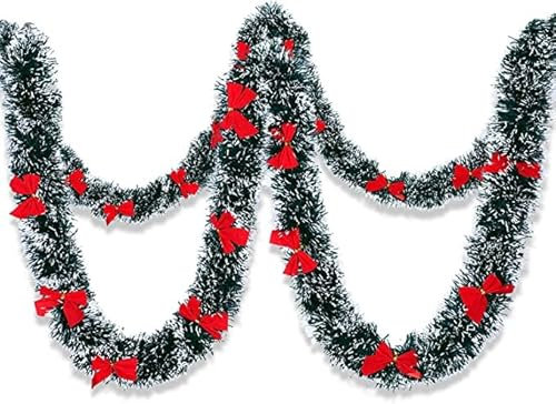 DUOJIN Corona de abeto, corona de Navidad, decoración de Navidad artificial, corona, puerta principal, chimenea, ventana, árbol, mesa colgante, corona de 2 m