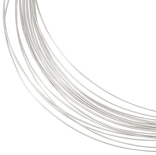 BENECREAT 0.3mm/28 gague 999 Alambre de Plata Esterlina, Alambre Artesanal Redondo de 4 m para Hacer Joyas con Envoltura de Alambre, Proyecto de Carrete, Pulsera Y Aretes