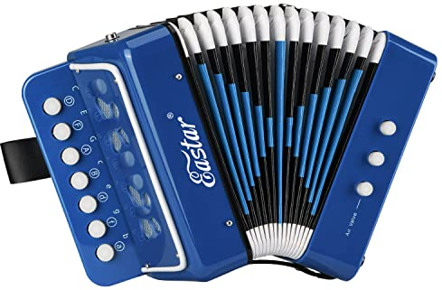 Eastar，10 Keys Kids Accordion，blue