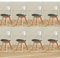 GrandCA HOME 8er Set Esszimmerstühle mit Sitzkissen aus PU-Leder, transparente Beistellstühle für Küche, Esszimmer, Schlafzimmer (Schwarz/PU)
