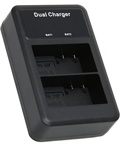 en EL15 Chargeur de Batterie pour Appareil Photo, Double Chargeur USB pour Nikon Z5 Z6 Z7 D7000 D750 D800E D810 D850 D7200 D7500 D610 Batterie pour Appareil Photo Reflex