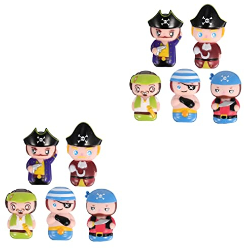 Toyvian 10 STK Cartoon-Finger-Puppe Spielzeuge Kinderspielzeug Kinder Handpuppe Spielzeug Party-handpuppen Cartoon-puppenspielzeug Vinyl Fingerpuppe Elastizität Eltern-Kind