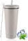LATERN Iced Coffee Tumbler with Lid and Straw, 750ml Insulated Stainless Steel Cup Double Wall Vacuum Travel Coffee Mug Reusable Water Cup Keeps Drinks Cold & Hot (Coffee Grey, 1Pcs)