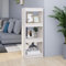 Annlera Bücherregal/Raumteiler Weiß 40x30x103,5 cm Massivholz Kiefer 3 Regal Fächer Modern Wohnzimmer Schlafzimmer Flur Regal