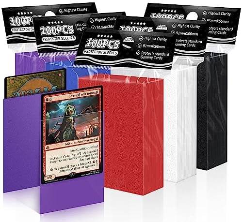 Mlikero 500 Stück Weiche Sammelkartenhüllen, 66 x 91 mm Standardgröße Sammelkarten Einsteckhüllen, Perfekte passend für MTG, Sammelkarten, Sportkarten