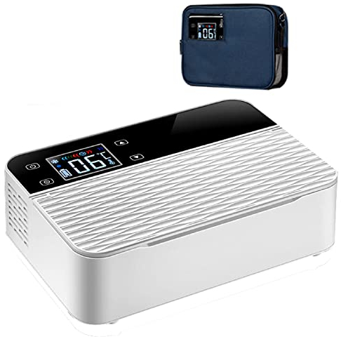 VducK Caja de Nevera de Insulina, Refrigerador de Temperatura Constante de Drogas USB, 0-18℃ Ajustable Caja Nevera Portátil de Insulina, Mini Drug Refrigerator