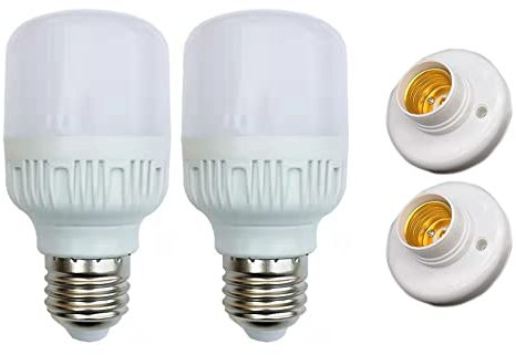 Karfri Motion Sensor Bulb LED Light, E27 Radar Ambient Instant On, No Switch, PIR 5W 9W, Security Lighting-Bulb Light Lamp,Auto ON/Off Indoor/Outdoor Lighting Lamp-5w,2 Count (Pack of 1)