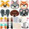 Craft Punch Needle Untersetzer Kit DIY Needle Punch Handwerk Stickerei Kit für Anfänger einfach Filz Garne Stickerei Coaster Kunst und Handwerk Needle Coaster mit Anleitung (Welpe)
