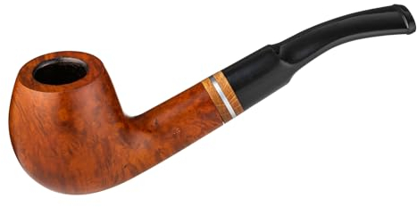 Angelo Pfeife Modell 1 braun leicht gebogen mit Ring