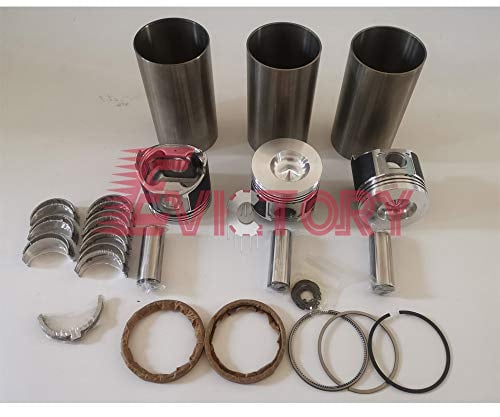 Für Yanmar 3TNE84 Kolben Nachbau Kit + Kolbenring + Zylinderhülse + Dichtring Set komplett + Motorlager + Ölpumpe