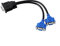 Beufee Cavo Sdoppiatore Dms-59 a 2 Vga, Sdoppiatore a Y per Monitor Doppi Cavo Adattatore Prolunga per Monitor Cavo Adattatore Scheda Video per Computer