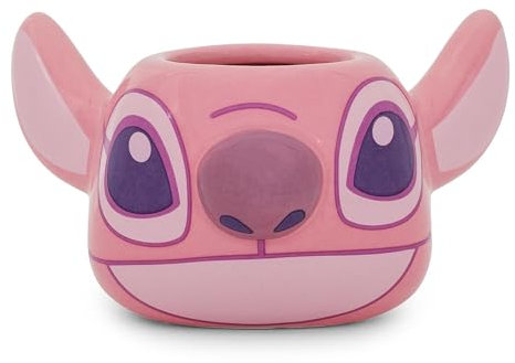 Disney Lilo & Stitch Angel Sculpted Ceramic Mini Mug | Small Coffee Cup For Espresso, Cappuccinos, and Beverages | Holds 3 Ounces