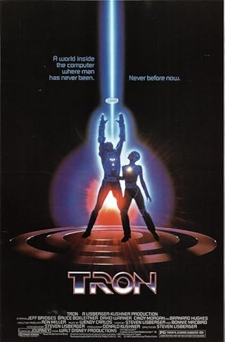 Tron Us 1982 A4-Poster auf Leinwand, Wandkunst, Heimdekoration, Filmposter, Leinwand, Film, Kino, Retro, Vintage, Kult, klassisch, Nostargic, Saga, moderner Nachdruck, wir drucken jedes Poster für
