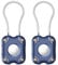 DEERLET 2 Pack Air Tag Holder with Wire Cable, Secure Lock Air Tag Keyring,IPX7 Waterproof,360°Hard Protective Air Tag Case Holder for Apple Air Tag for Key Chain,Key Ring,Car,Luggage