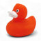 Quietscheente Renate Regenbogen Rot-Weiß, eine original Badeente von SUPERLOTTI®, der Qualitätsmarke für Kinder! Nur echt in der Apfelbox!
